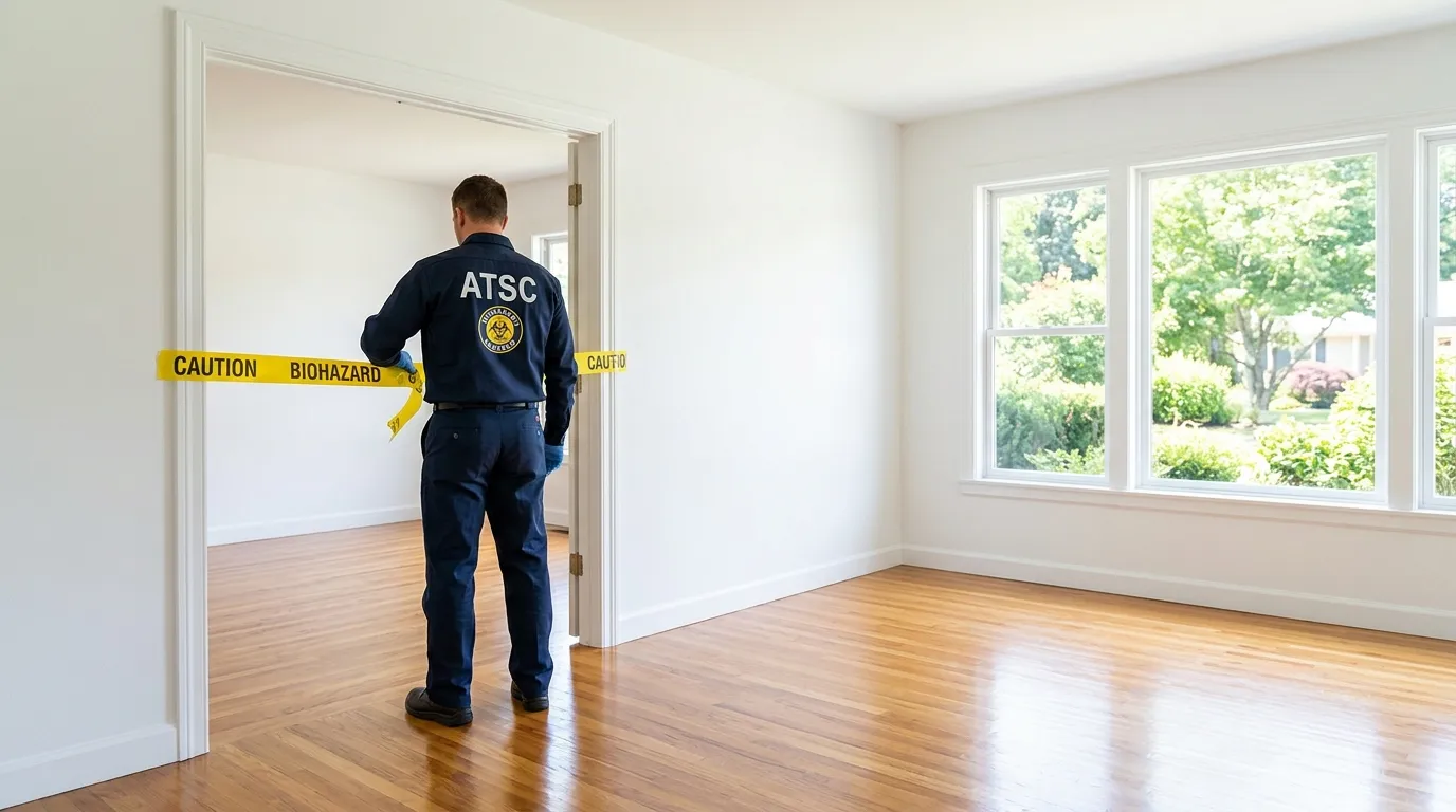 Certified biohazard cleanup crew performing Decomposition Cleanup in Cedar Park